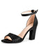 Rhinestone Solid Ankle Strap High Heel Sandals: timeless vintage elegance she makes her own