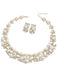Rhinestoned Imitation Pearl Necklace & Earrings Set - vintage fashion, retro style