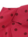 Rose Red 1950s Polka Dots Lapel Sleeveless Dress: timeless style reimagined