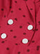 Rose Red 1950s Polka Dots Lapel Sleeveless Dress: timeless style reimagined