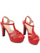 Round Toe T-Strap Chunky Block Heel Platform Sandals - vintage shoes, retro heels