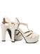 Round Toe T-Strap Chunky Block Heel Platform Sandals - vintage shoes, retro heels