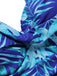 Royal Blue 1960s Tropical Plants Swimsuit Set - vintage swimsuit, pin-up style