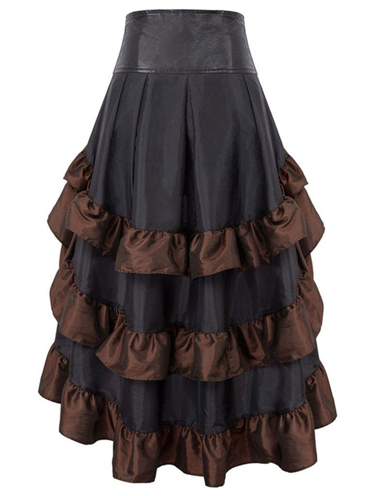 Ruffle Patchwork Irregular Skirt — vintage elegance for the modern woman