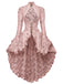 [Pre-Sale] Pink 1980s Gigot Sleeve Victorian Lace Dress