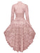 [Pre-Sale] Pink 1980s Gigot Sleeve Victorian Lace Dress