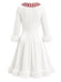 Red & White 1950s Christmas Snowman Velvet Dress