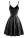 [Pre-Sale] Black 1950s Faux Leather Waist Sleeveless Dress, vintage dress, retro fashion, rockabilly, pin-up fashion - perfect for women who love vintage and retro fashion