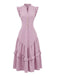 Dark Pink 1950s Cotton Linen Sleeveless Swing Dress, vintage dress, retro fashion, rockabilly, pin-up fashion - perfect for women who love vintage and retro fashion