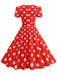 1950s Short Sleeve Sweetheart Neck Rose Swing Dress, vintage dress, retro fashion, rockabilly, pin-up fashion - perfect for women who love vintage and retro fashion