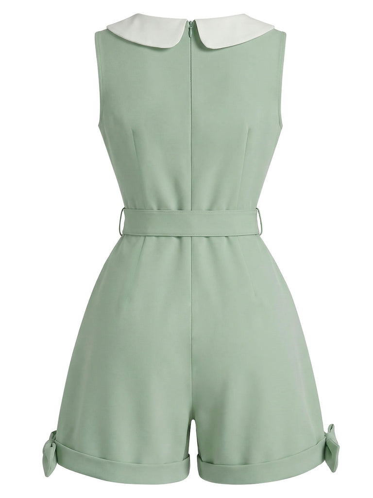 [Pre-Sale] Green 1950s Square Neck One Piece Shorts Set 5