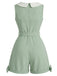 [Pre-Sale] Green 1950s Square Neck One Piece Shorts Set 5