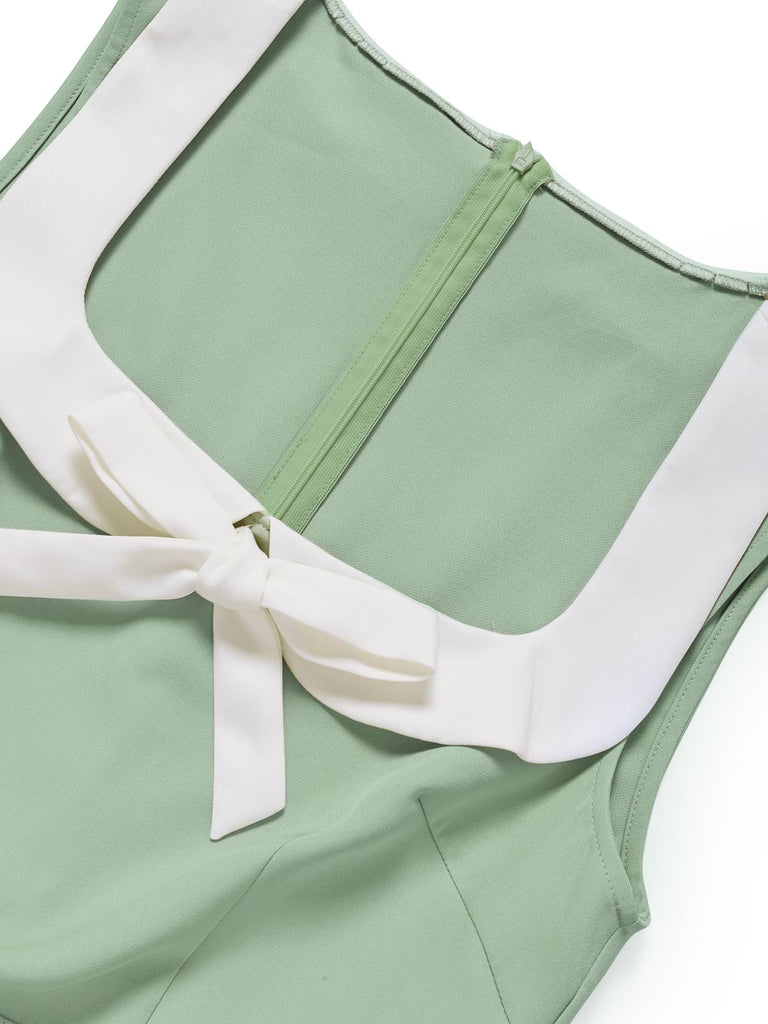 [Pre-Sale] Green 1950s Square Neck One Piece Shorts Set 7