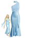 [Pre-Sale] Blue 1930s Satin One-Shoulder Halter Ruffle Mermaid Dress