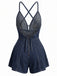 1950s Denim Tie Waist One Piece Romper 9