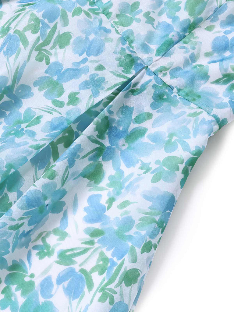 [Pre-Sale] 1950s Print Tie Waist Swing Dress 7