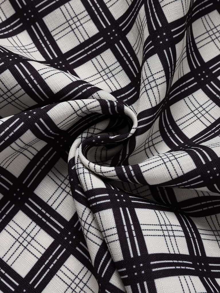 [Pre-Sale] Bbww 1950s Plaid Floral V Neck Dress 7
