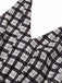 [Pre-Sale] Bbww 1950s Plaid Floral V Neck Dress 8