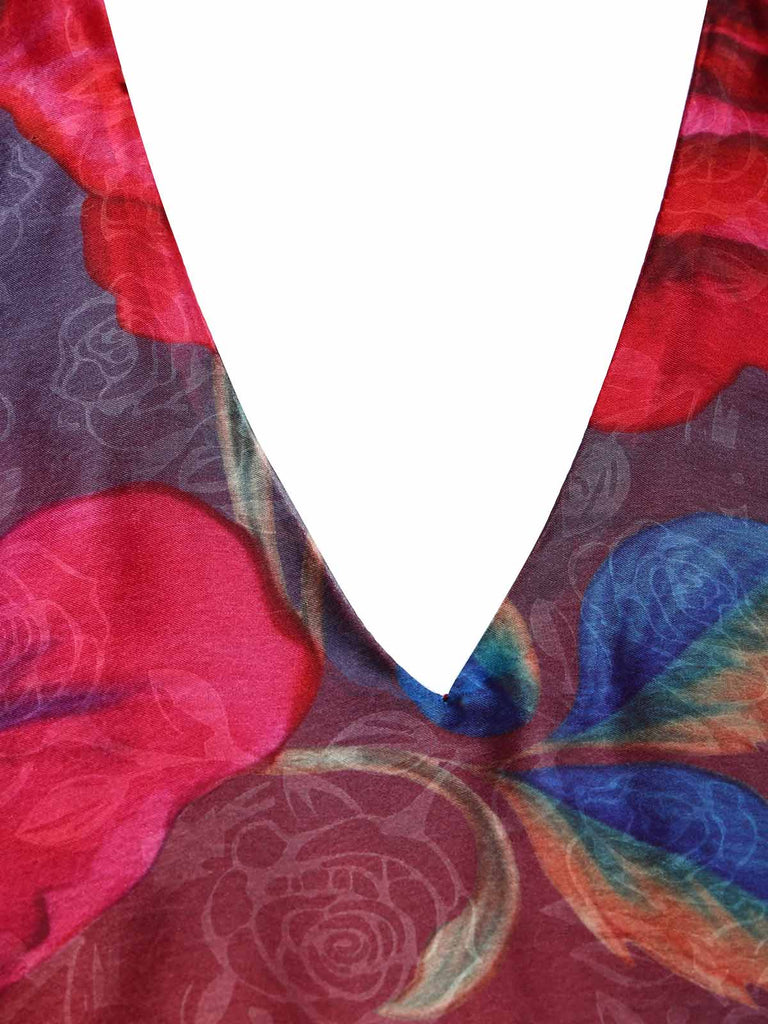 [Pre-Sale] 1950s Floral Halter V Neck Dress 7