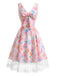 [Pre-Sale] 1960s Print Lace Bow Dress 2