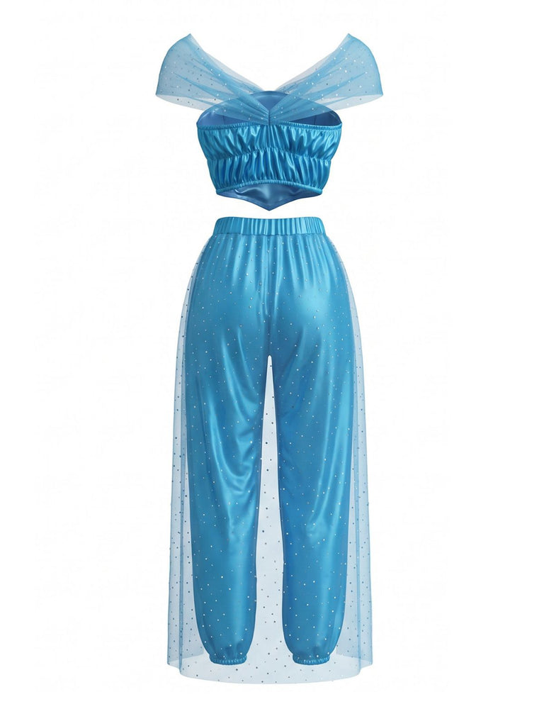 1980s Gem Mesh Princess Cosplay Costume Set