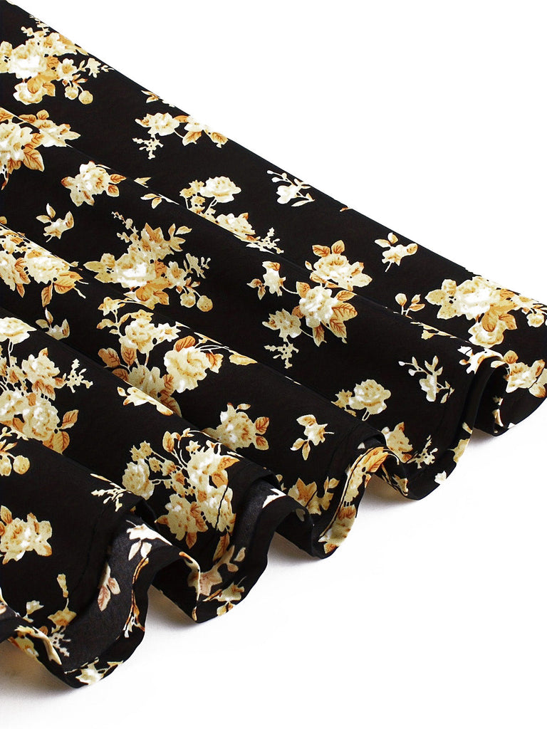 1940s Floral Spaghetti Strap Dress 4
