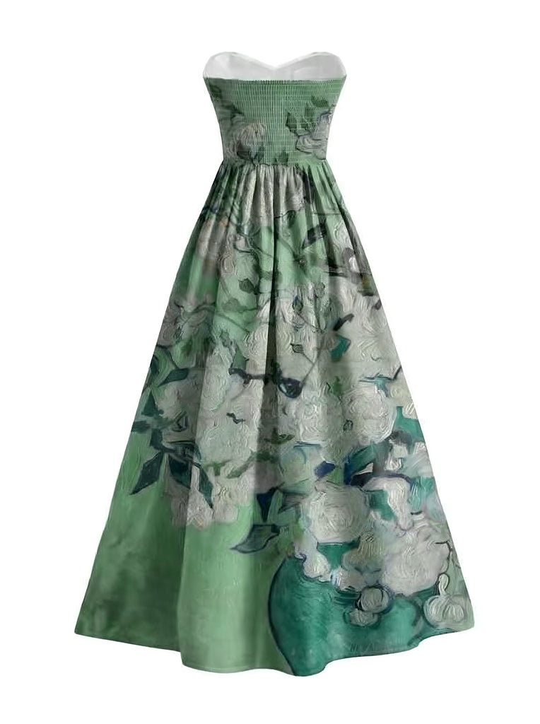 [Pre-Sale] Pink Green 1950s Vintage Classic Dress 2