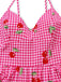 Peach Pink 1930s Plaid Bow Top 4