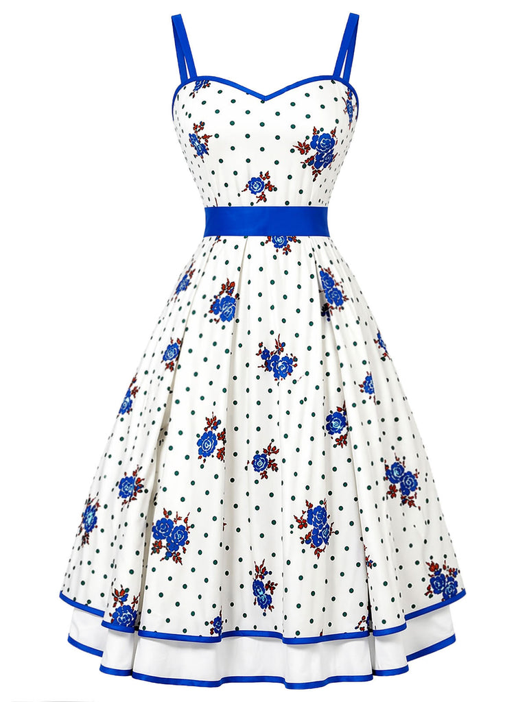 [Pre-Sale] Blw 1950s Polka Dot Floral Dress 2
