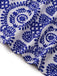 Blue 1950s Floral Vintage Classic Jumpsuit 6