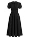 1920s Floral Lace V Neck Dress 3