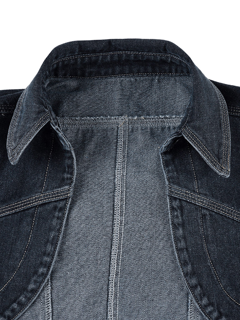 Deep Blue 1950s Denim Jacket 4