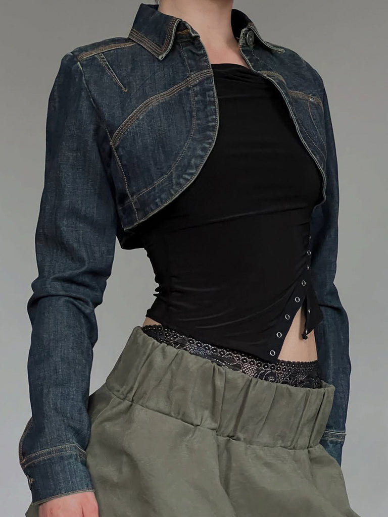 Deep Blue 1950s Denim Jacket 6