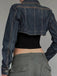 Deep Blue 1950s Denim Jacket 7