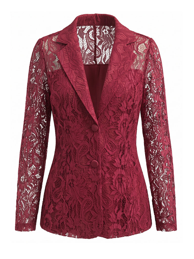 1950s Lace V Neck Jacket 3