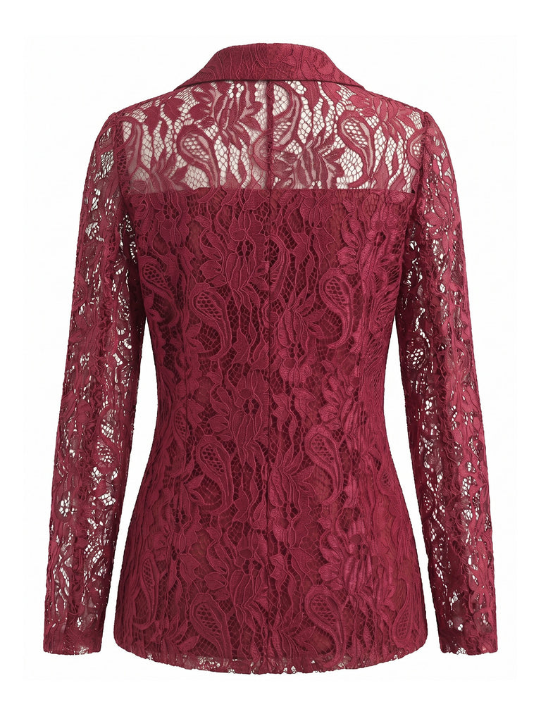 1950s Lace V Neck Jacket 4