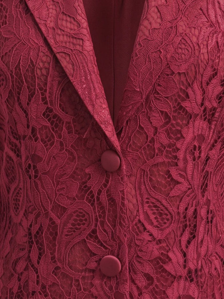 1950s Lace V Neck Jacket 5