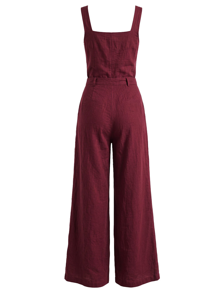 1940s Square Neck Vintage Classic Jumpsuit 5