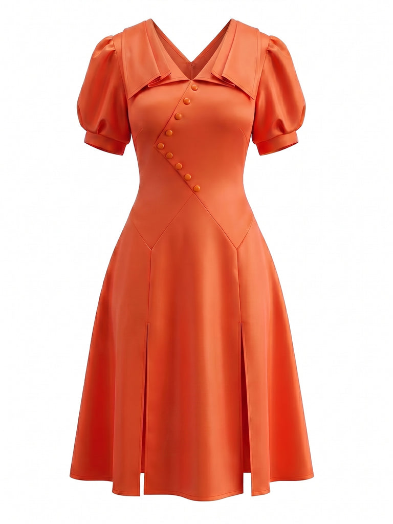 1950s V Neck Dress 2