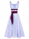 Lavender 1950s Princess Draped Halloween Costume Dress