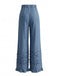 Blue 1970s Ruffle Denim Pants 3