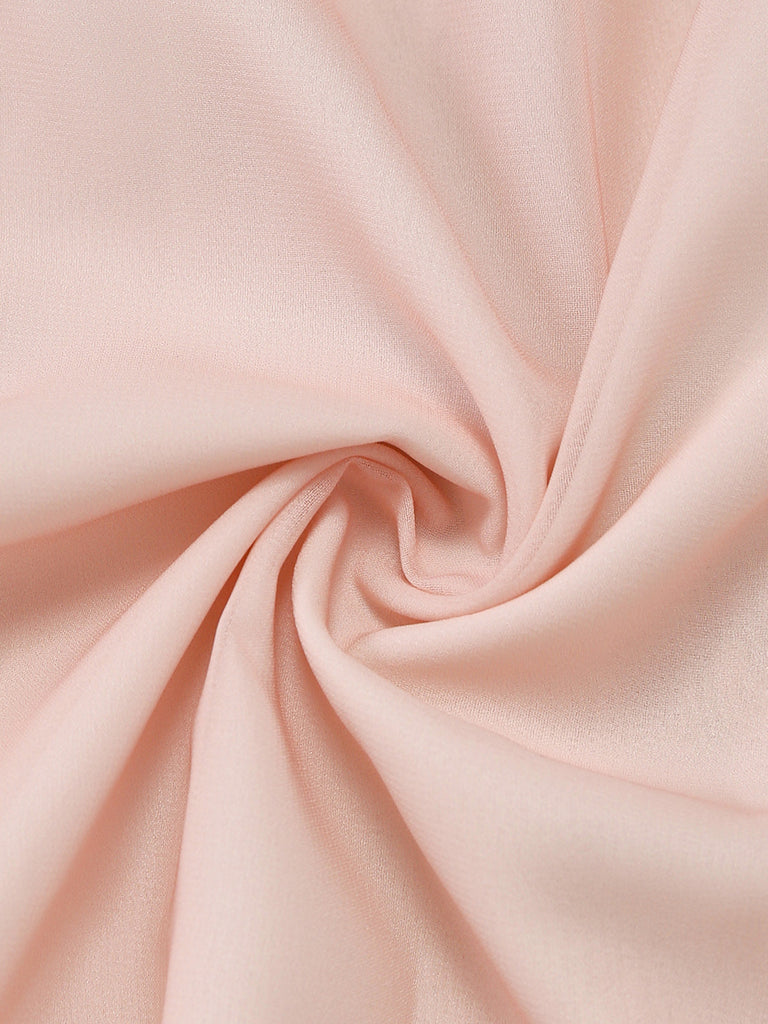 Orange Pink 1930s Floral V Neck Dress 6
