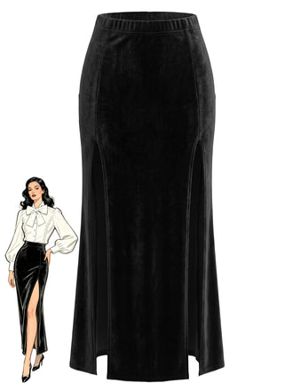 Black 1930s Vintage Skirt