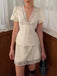 1970s Lace V Neck Patchwork Two Piece Set 6