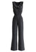 1970s V Neck Ruffle Jumpsuit