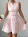 Pale Pink 1960s Floral Bow Belted Dress 4