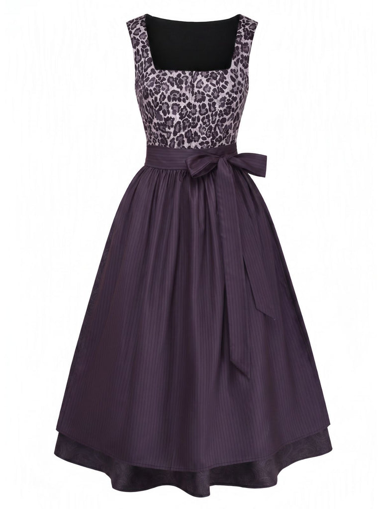 Black 1950s Square Neck Dress