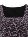 Black 1950s Square Neck Dress 3