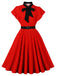 1940s Polka Dot Bow Dress