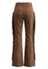 Brown 1970s Western Fringe Suede Flare Pants